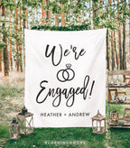 We're Engaged Sign, Engagement Backdrop, Engagement Party Decorations, Engagement Banner, Engaged Backdrop, Engagement Party Photo Backdrop
