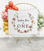Wildflower Birthday Backdrop, Wildflower Party Decor, 1st Birthday Girl Backdrop, Little Wildflower Banner, Floral Birthday Decorations,