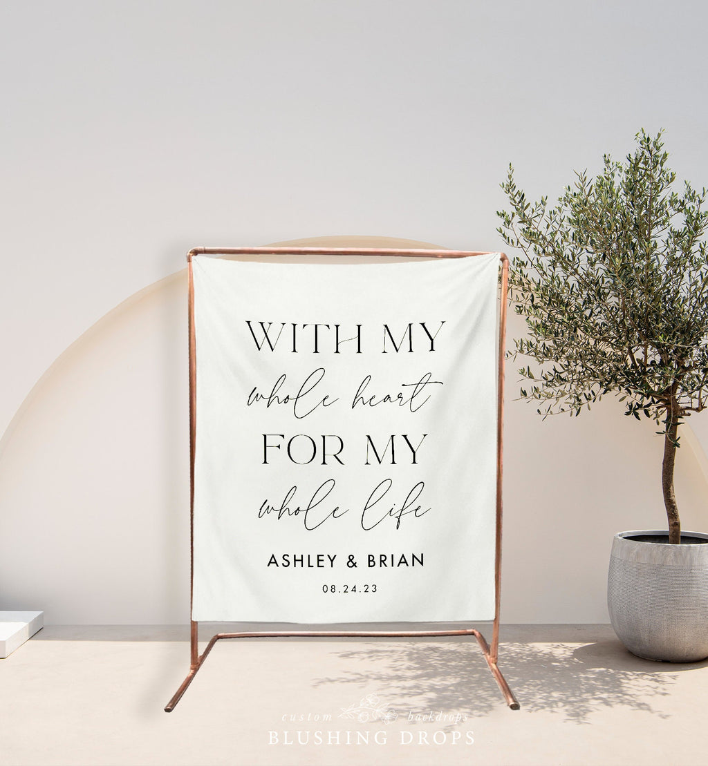 Backdrop Wedding, Arch Backdrop, Rustic Wedding Arch, Bridal Backdrop, Backyard Wedding, Wedding Photo Props, Fabric Wedding Sign with Name