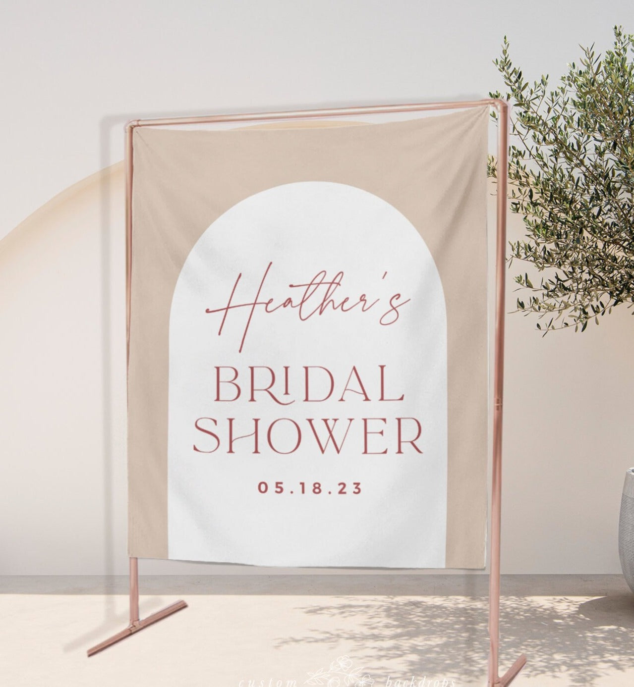 Bridal Shower Backdrop for Photos, Boho Bridal Shower Decor, Desert Bridal Shower Tapestry, Bridal Shower Table Decor, Custom Fabric Sign