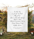 Wedding Vow Backdrop | Calligraphy Wedding Decorations, Rustic Wedding Arch Decor - Blushing Drops