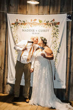 Greenery Wedding Backdrop for Reception | Wedding Photo Booth Backdrop