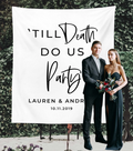till death do us party banner, halloween wedding ideas