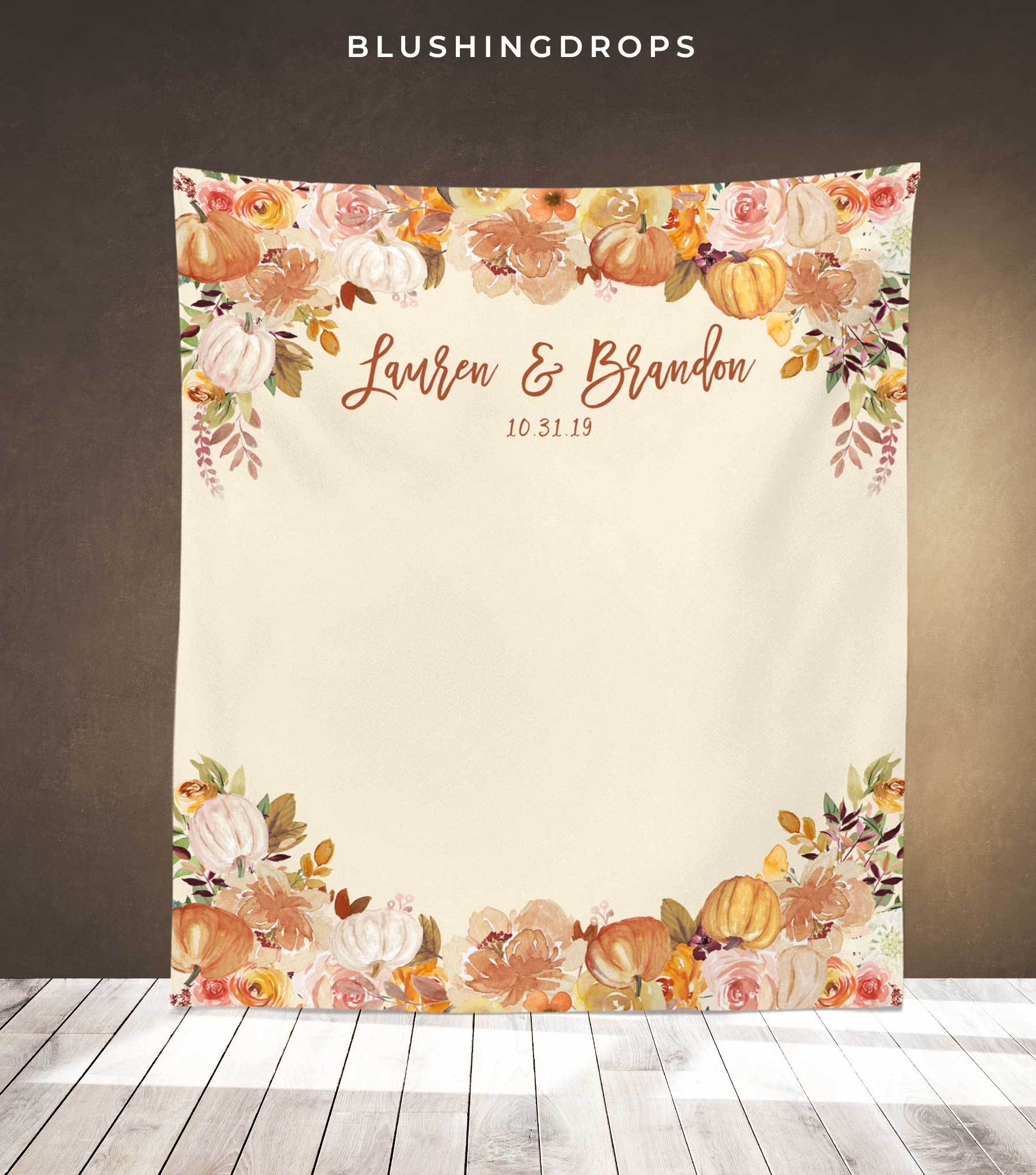 Fall Wedding Decorations, Pumpkin Wedding Photo Backdrop, Fall Engagement Backdrop, Fall Wedding Ideas, Autumn Wedding, October Wedding