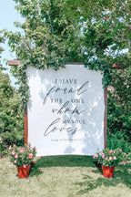 wedding statement, rustic wedding sign, wedding ceremony backdrop