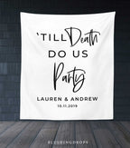 Gothic Wedding Decorations, Til death do us party backdrop