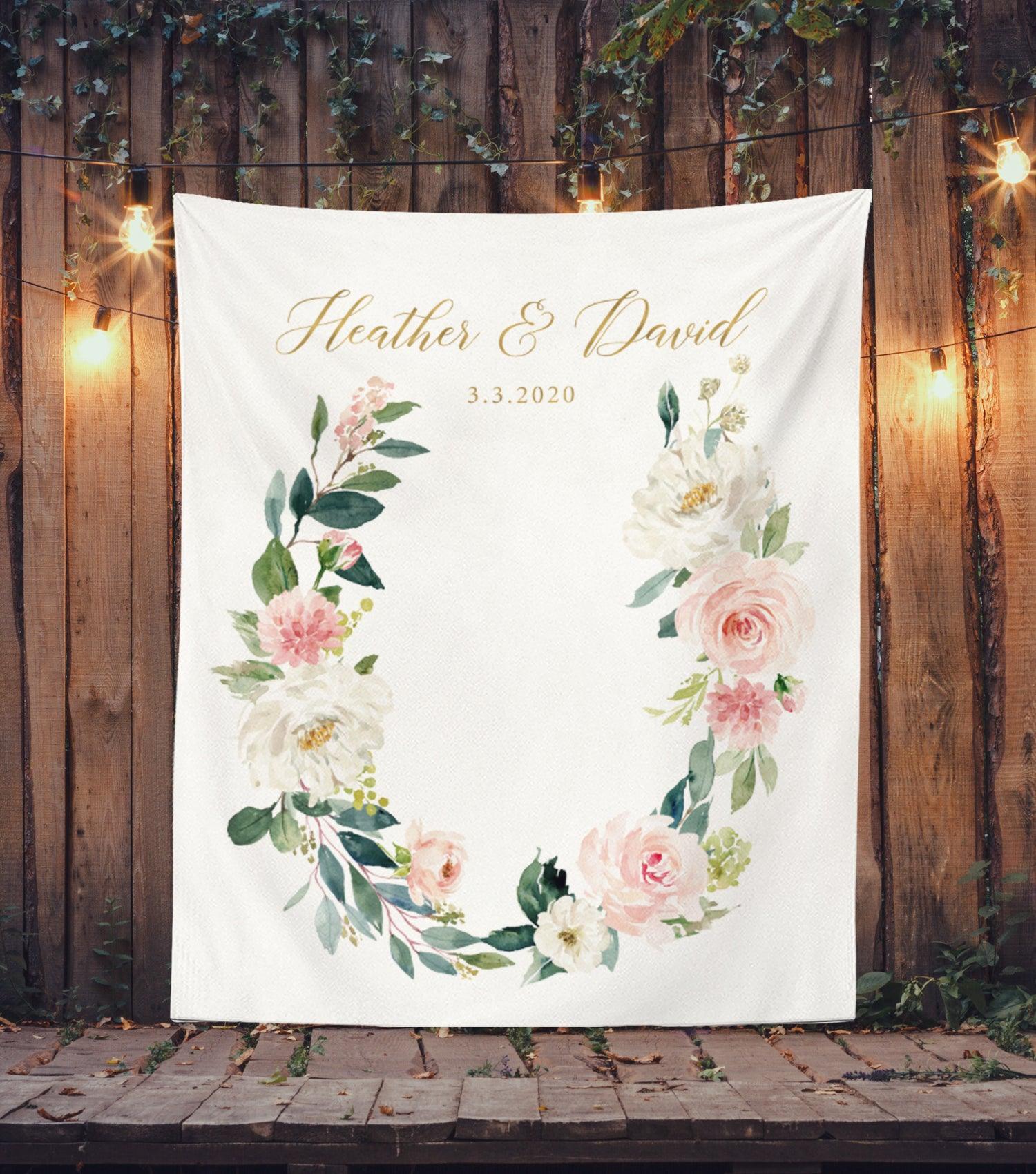 Blush Wedding Decorations | Floral Wedding Backdrop Ideas - Blushing Drops